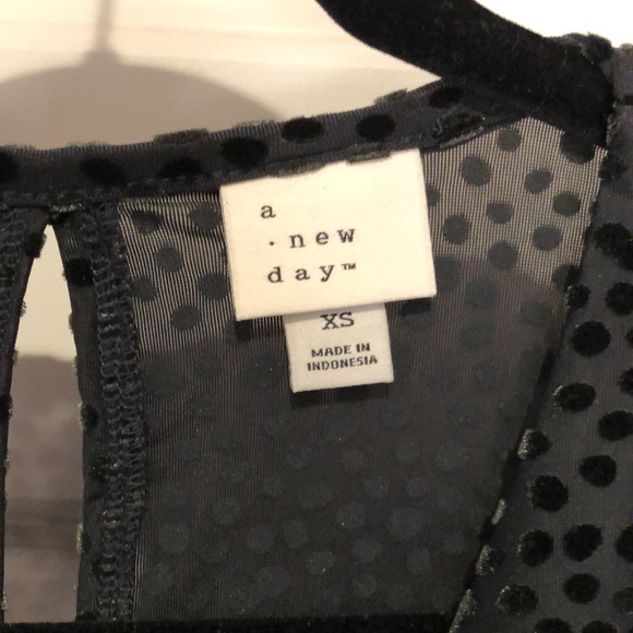 A New Day - Dark Olive Burnout Velvet Dot Dress NWOT - Picture 5 of 10